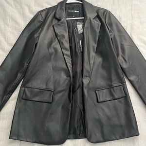 NWT Leather blazer size S